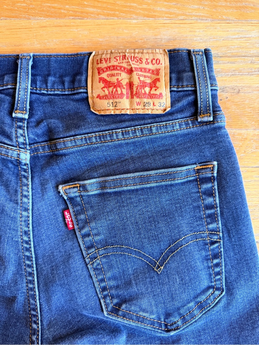 Levi's 512 Slim Taper Stretch Blue Denim Jeans Men’s waist size 29